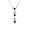 Load image into Gallery viewer, emerald-petal-diamond-drop-necklace-in-FDPD8598GEMGRANGLE2-NL-WG