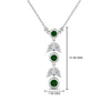 Load image into Gallery viewer, emerald-petal-diamond-drop-necklace-in-FDPD8598GEMGRANGLE2-NL-WG