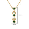 Load image into Gallery viewer, emerald-petal-diamond-drop-necklace-in-FDPD8598GEMGRANGLE2-NL-YG