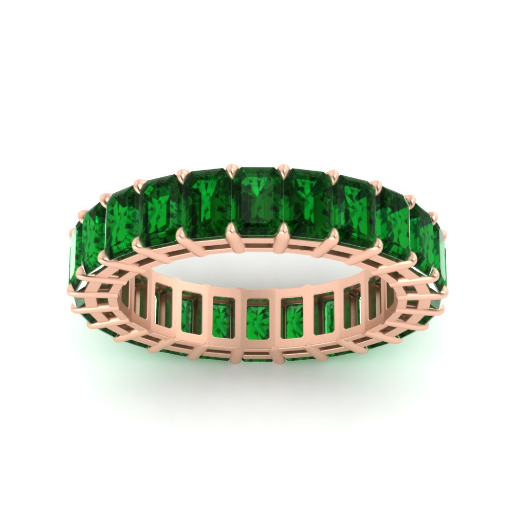 Diamond Ring 6 Carat Eternity Emerald Cut Band