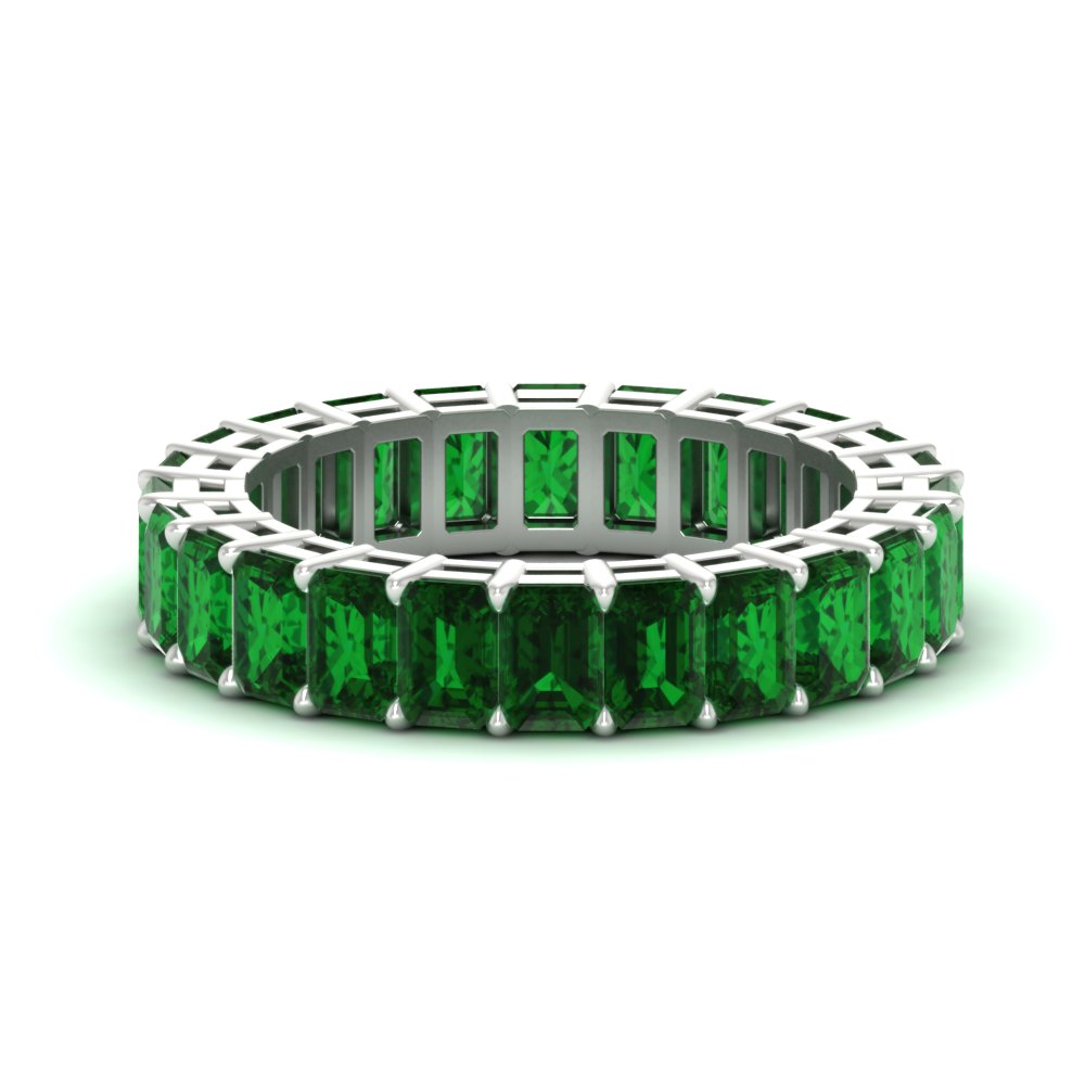 Diamond Ring 6 Carat Eternity Emerald Cut Band
