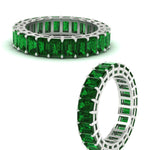 Load image into Gallery viewer, Diamond Ring 6 Carat Eternity Emerald Cut Band
