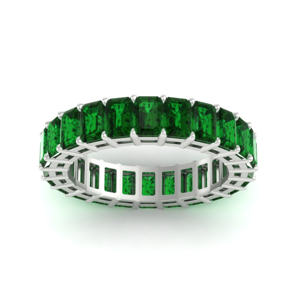 Diamond Ring 6 Carat Eternity Emerald Cut Band