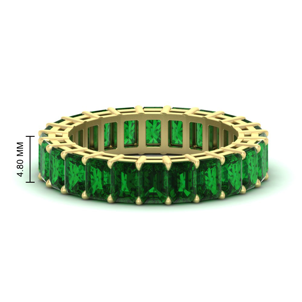 Diamond Ring 6 Carat Eternity Emerald Cut Band