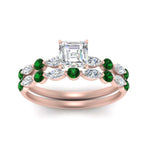 Load image into Gallery viewer, emerald-round-and-marquise-asscher-bridal-wedding-rings-in-rose-gold-FD9398AS1GEMGRANGLE5-NL-RG_538e1700-271c-487c-8c5a-05f1d5b857f0.jpg?v=1756378437
