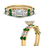 Load image into Gallery viewer, emerald-round-and-marquise-asscher-bridal-wedding-rings-in-yellow-gold-FD9398AS1GEMGRANGLE3-NL-YG.jpg?v=1756378423

