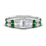 Load image into Gallery viewer, emerald-round-and-marquise-emerald-cut-bridal-wedding-rings-in-white-gold-FD9398EM1GEMGR-NL-WG_5eaa87f9-a448-486d-a422-acdfb8046c55.jpg?v=1756378487