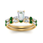 Load image into Gallery viewer, emerald-round-and-marquise-emerald-cut-bridal-wedding-rings-in-yellow-gold-FD9398EM1GEMGRANGLE5-NL-YG.jpg?v=1756378473
