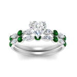 Load image into Gallery viewer, emerald-round-and-marquise-heart-bridal-wedding-rings-in-white-gold-FD9398HT1GEMGRANGLE5-NL-WG_d1f4f7c9-bf80-4f5b-bcba-0aefeb46ef77.jpg?v=1756378512
