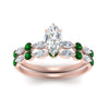 Load image into Gallery viewer, emerald-round-and-marquise-marquise-cut-bridal-wedding-rings-in-rose-gold-FD9398MQ1GEMGRANGLE5-NL-RG.jpg?v=1756378524