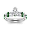 Load image into Gallery viewer, emerald-round-and-marquise-marquise-cut-bridal-wedding-rings-in-white-gold-FD9398MQ1GEMGRANGLE5-NL-WG.jpg?v=1756378524