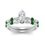 Load image into Gallery viewer, emerald-round-and-marquise-marquise-cut-bridal-wedding-rings-in-white-gold-FD9398MQ1GEMGRANGLE5-NL-WG.jpg?v=1756378524
