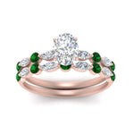 Load image into Gallery viewer, emerald-round-and-marquise-oval-bridal-wedding-rings-in-rose-gold-FD9398OV1GEMGRANGLE5-NL-RG_26a82361-770f-437e-9bff-31f5a48e424a.jpg?v=1756378563