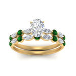 Load image into Gallery viewer, emerald-round-and-marquise-oval-bridal-wedding-rings-in-yellow-gold-FD9398OV1GEMGRANGLE5-NL-YG_65774263-2e88-4978-b72c-03a1fc3a1b37.jpg?v=1756378563