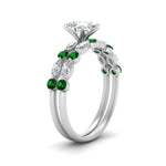 Load image into Gallery viewer, emerald-round-and-marquise-pear-bridal-wedding-rings-in-white-gold-FD9398PE1GEMGRANGLE2-NL-WG_9586e8d4-6781-4964-a78f-111503e5f4db.jpg?v=1756378588