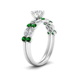 Load image into Gallery viewer, emerald-round-and-marquise-round-bridal-wedding-rings-in-white-gold-FD9398RO1GEMGRANGLE2-NL-WG.jpg?v=1756378650
