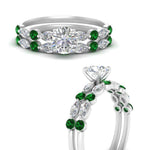 Load image into Gallery viewer, emerald-round-and-marquise-round-bridal-wedding-rings-in-white-gold-FD9398RO1GEMGRANGLE3-NL-WG.jpg?v=1756378650
