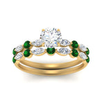 Load image into Gallery viewer, emerald-round-and-marquise-round-bridal-wedding-rings-in-yellow-gold-FD9398RO1GEMGRANGLE5-NL-YG_b1f2a097-7823-4003-bac1-d72c60ee1475.jpg?v=1756378663
