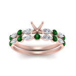 Load image into Gallery viewer, Round And Marquise Bridal Semi Mount Wedding Set
