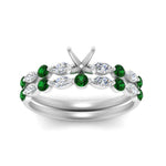 Load image into Gallery viewer, Round And Marquise Bridal Semi Mount Wedding Set
