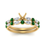 Load image into Gallery viewer, Round And Marquise Bridal Semi Mount Wedding Set
