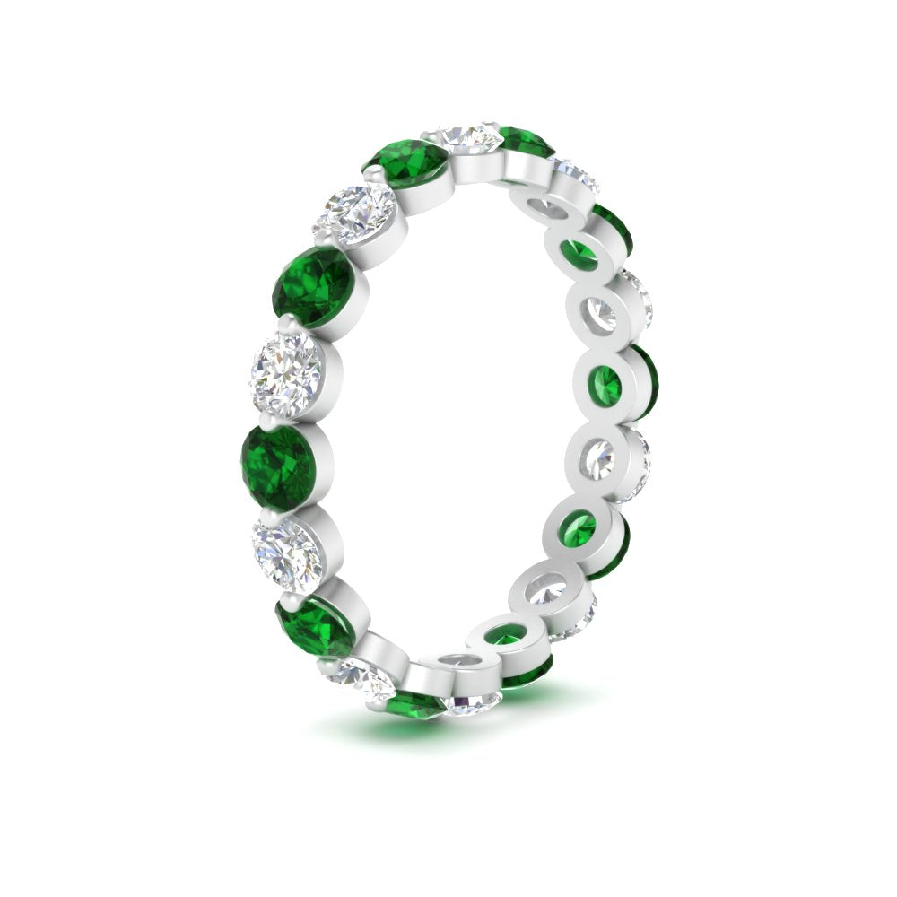 Diamond Single Prong Wedding Eternity Ring 2 Carat