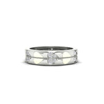 Load image into Gallery viewer, enamel-diamond-heart-wedding-bands-in-white-gold-FD11100R-NL-WG

