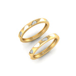 Load image into Gallery viewer, enamel-diamond-heart-wedding-bands-in-yellow-gold-FD11100R-NL-YG
