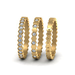 Load image into Gallery viewer, engraved-hexagon-diamond-promise-stacking-rings-in-yellow-gold-FD9187ANGLE5-NL-YG
