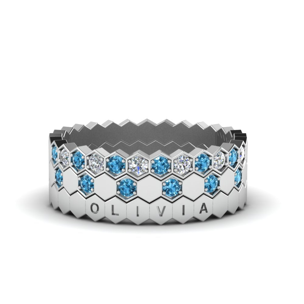 engraved-hexagon-diamond-promise-stacking-rings-with-blue-topaz-in-white-gold-FD9187GICBLTOANGLE5-NL-WG