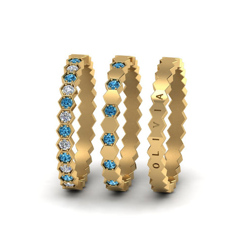 engraved-hexagon-diamond-promise-stacking-rings-with-blue-topaz-in-yellow-gold-FD9187GICBLTOANGLE5-NL-YG