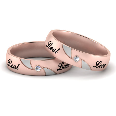 Engraved Lgbt Diamond Bands