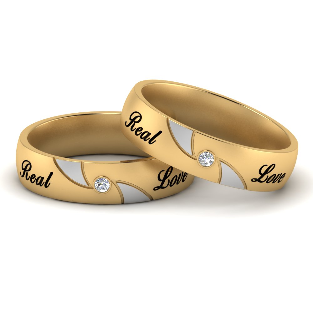 Engraved Lgbt Diamond Bands