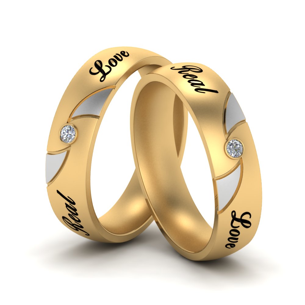 Engraved Lgbt Diamond Bands