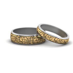 Engraved Matching Rings For Him And Her
