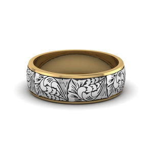 Engraved Mens Wedding Band