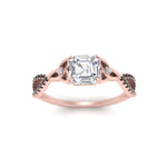 Load image into Gallery viewer, entwined-celtic-asscher-cut-love-knot-black-diamond-engagement-ring-in-rose-gold-FD9306ASRGBLACK-NL-RG
