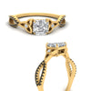 Load image into Gallery viewer, entwined-celtic-asscher-cut-love-knot-black-diamond-engagement-ring-in-yellow-gold-FD9306ASRGBLACK-NL-YG