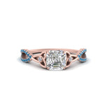 Load image into Gallery viewer, entwined-celtic-asscher-cut-love-knot-blue-topaz-engagement-ring-in-rose-gold-FD9306ASRGICBLTO-NL-RG
