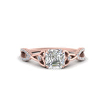 Load image into Gallery viewer, entwined-celtic-asscher-cut-love-knot-diamond-engagement-ring-in-rose-gold-FD9306ASR-NL-RG
