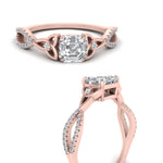 Load image into Gallery viewer, entwined-celtic-asscher-cut-love-knot-diamond-engagement-ring-in-rose-gold-FD9306ASR-NL-RG
