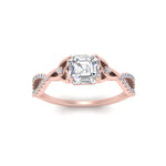 Load image into Gallery viewer, entwined-celtic-asscher-cut-love-knot-diamond-engagement-ring-in-rose-gold-FD9306ASR-NL-RG
