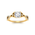 Load image into Gallery viewer, entwined-celtic-asscher-cut-love-knot-diamond-engagement-ring-in-yellow-gold-FD9306ASR-NL-YG
