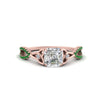 Load image into Gallery viewer, entwined-celtic-asscher-cut-love-knot-emerald-engagement-ring-in-rose-gold-FD9306ASRGEMGR-NL-RG