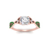 Load image into Gallery viewer, entwined-celtic-asscher-cut-love-knot-emerald-engagement-ring-in-rose-gold-FD9306ASRGEMGR-NL-RG