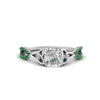 Load image into Gallery viewer, entwined-celtic-asscher-cut-love-knot-emerald-engagement-ring-in-white-gold-FD9306ASRGEMGR-NL-WG