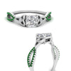 Load image into Gallery viewer, entwined-celtic-asscher-cut-love-knot-emerald-engagement-ring-in-white-gold-FD9306ASRGEMGR-NL-WG