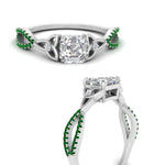 Load image into Gallery viewer, entwined-celtic-asscher-cut-love-knot-emerald-engagement-ring-in-white-gold-FD9306ASRGEMGR-NL-WG
