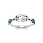 Load image into Gallery viewer, entwined-celtic-asscher-cut-love-knot-emerald-engagement-ring-in-white-gold-FD9306ASRGEMGR-NL-WG
