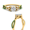 Load image into Gallery viewer, entwined-celtic-asscher-cut-love-knot-emerald-engagement-ring-in-yellow-gold-FD9306ASRGEMGR-NL-YG